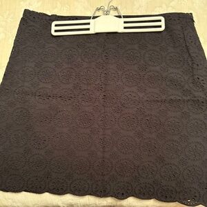 Black J Crew eyelet skirt